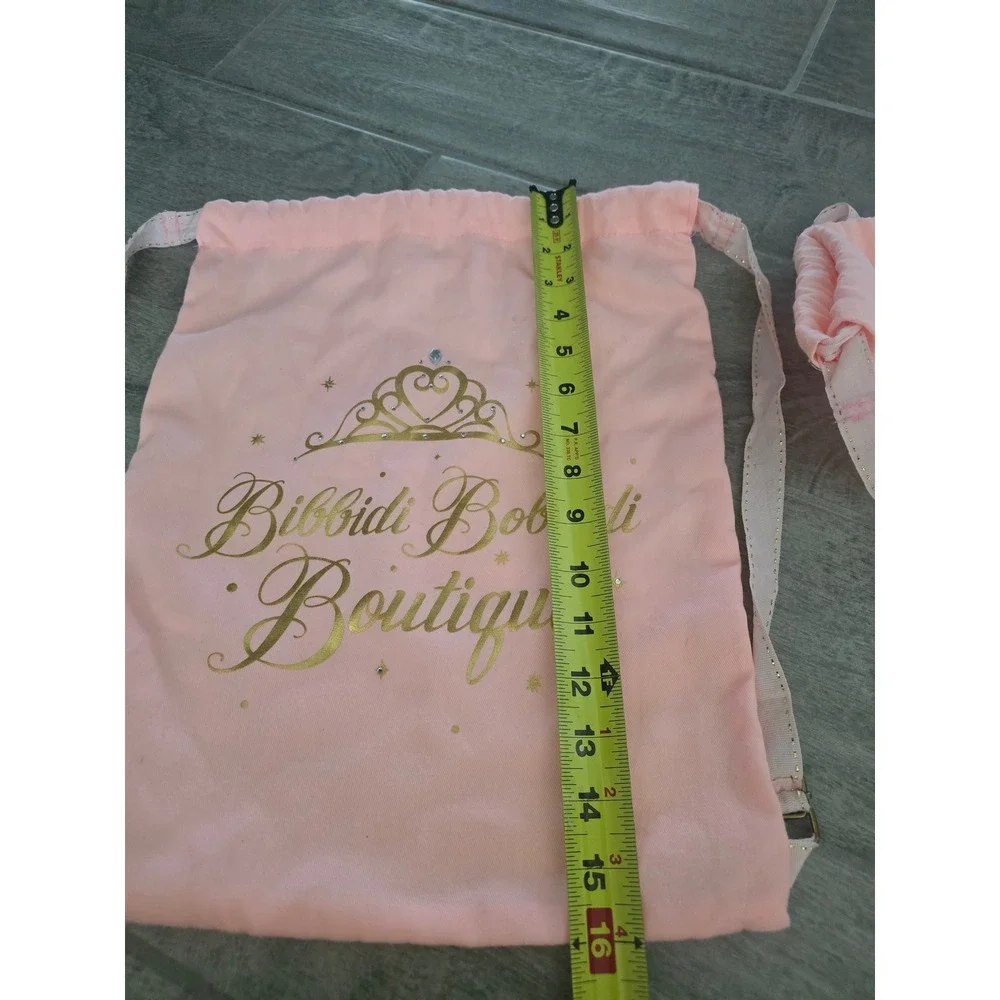 Disney Bibbidi Bobbidi Boutique Pink Gold Tiara Cinch Backpack Set of 2